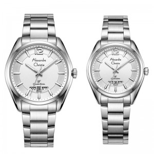 Alexandre Christie AC 8679 Silver White Couple